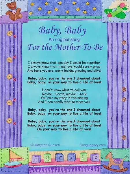 Baby, Baby - Original baby shower song from Song Legacy