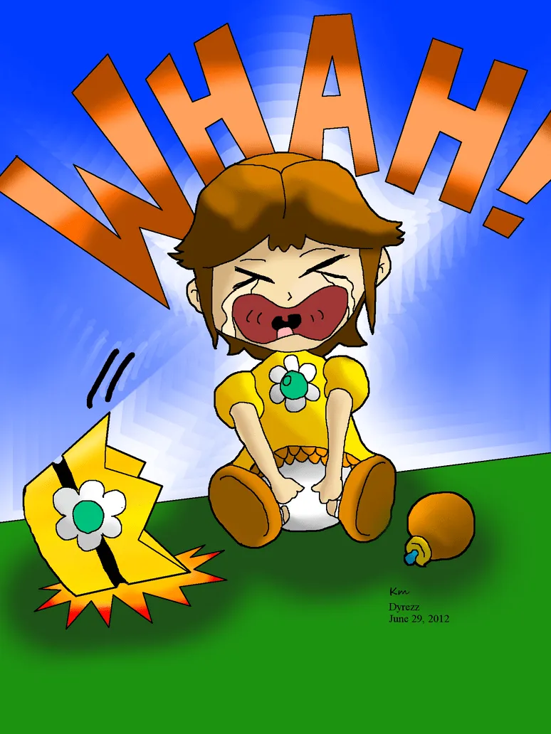 Baby Daisy Crying Colored by Dyrezz on DeviantArt