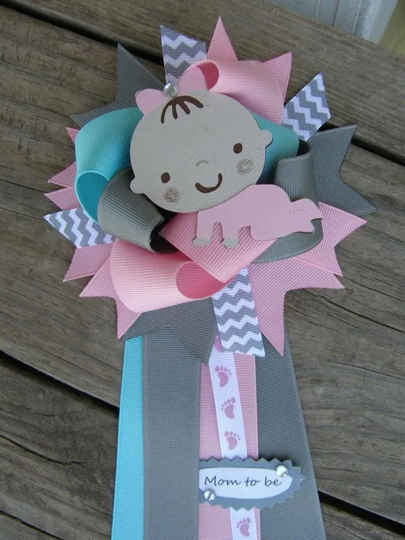 Baby girl -baby shower- corsage-baby shower pin | Baby Girl Shower ...