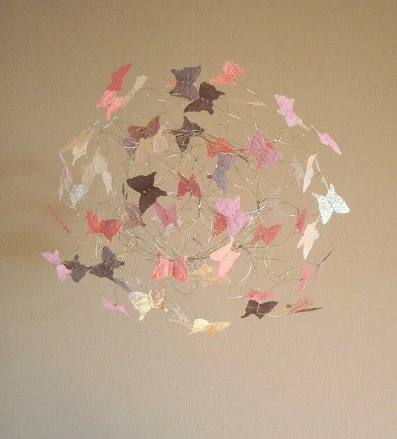 Baby Girl Nursery Mobile Butterfly MobilesPink by ButterflyOrbs Baby Girl Nursery Mobile Butterfly MobilesPink by ButterflyOrbs