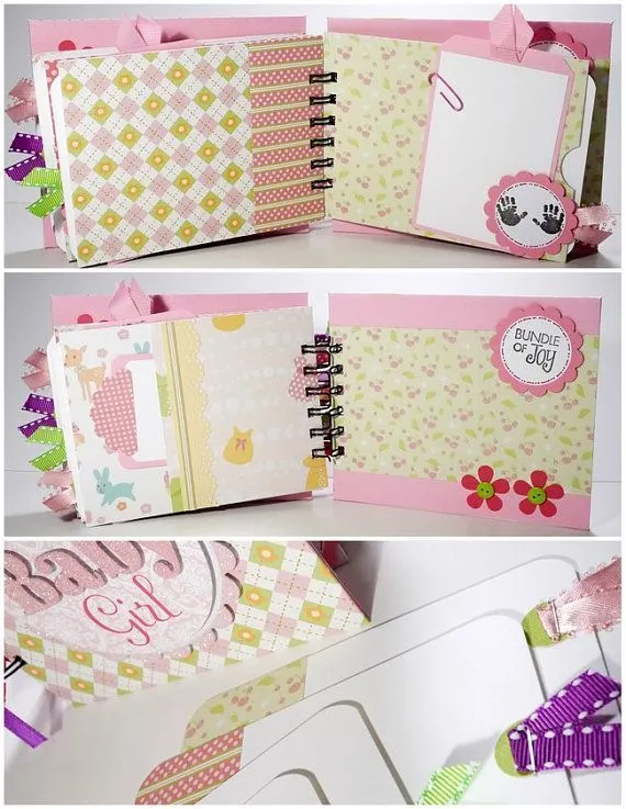 Baby Girl Scrapbook Mini Album Premade, Sweet Baby Girl, Baby ... Baby Girl Scrapbook Mini Album Premade, Sweet Baby Girl, Baby ...