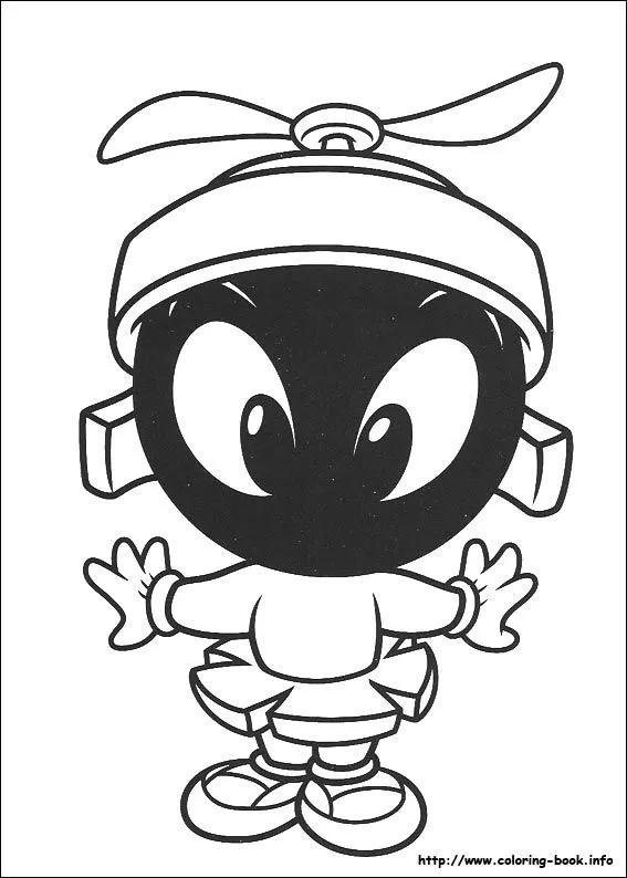 Baby Looney Tunes coloring picture. -- I love baby Marvin the ... Baby Looney Tunes coloring picture. -- I love baby Marvin the ...