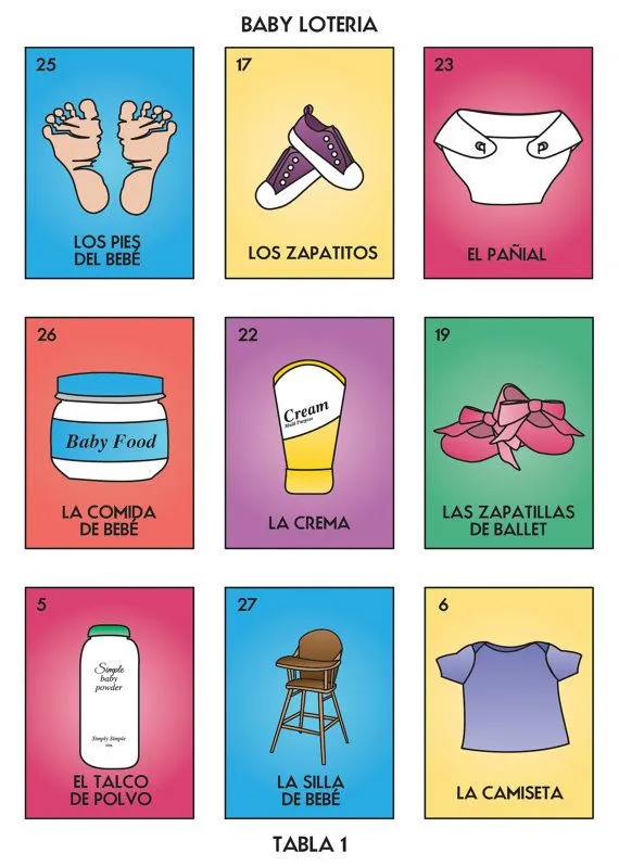 Baby Loteria, Baby Lottery, Baby Bingo, Baby Shower Game | Baby ... Baby Loteria, Baby Lottery, Baby Bingo, Baby Shower Game | Baby ...
