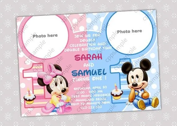 Baby Mickey Mouse and Baby Minnie Mouse by CreativePartyPixels Baby Mickey Mouse and Baby Minnie Mouse by CreativePartyPixels