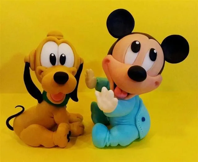 Baby Mickey Pluto Toppers by MARY TORTE | Fondant people &amp; figures ...
