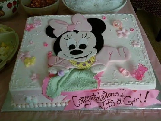 Baby Minnie Mouse baby shower cake | Yelp Baby Minnie Mouse baby shower cake | Yelp