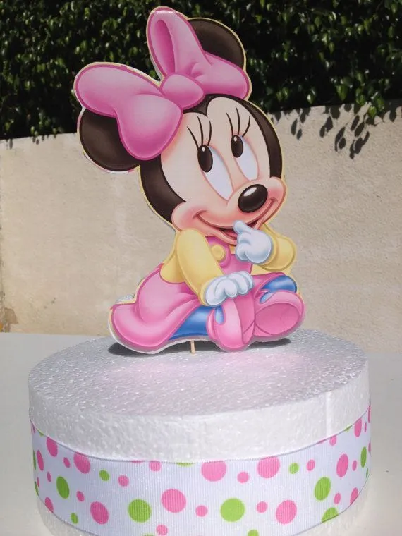 Baby Minnie Mouse Cake Topper for Baby Shower or 1st Birthday ... Baby Minnie Mouse Cake Topper for Baby Shower or 1st Birthday ...