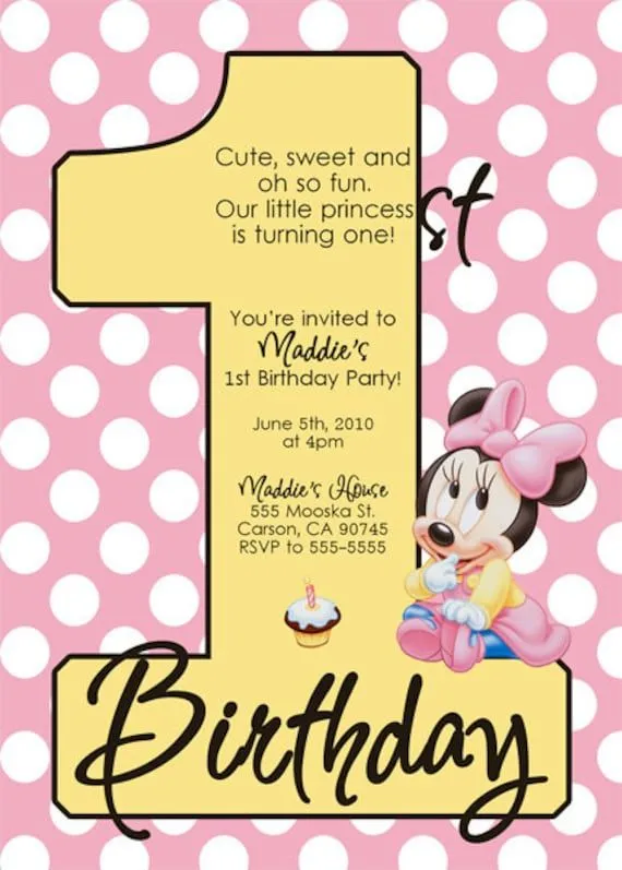 Baby Minnie Invitations - Invitation Templates