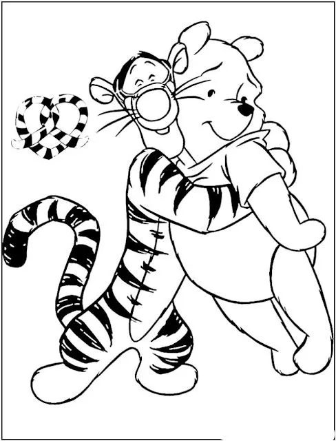 Winnie Pooh bebé y sus amigos para colorear - Imagui