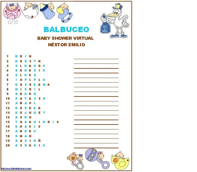 Baby Shower: Baby Shower juegos preguntas