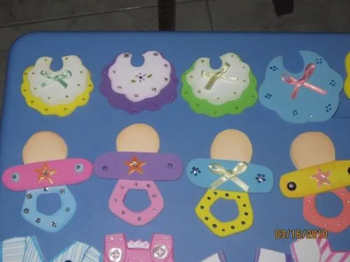 Recordatorios para baby shower en foami - Imagui