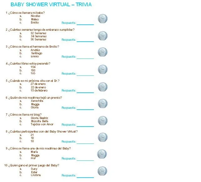 Baby Shower: Baby Shower trivia