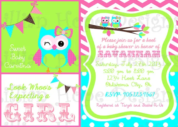 Buho Baby Shower Owl niñas bebé ducha por LillianHopeDesigns Buho Baby Shower Owl niñas bebé ducha por LillianHopeDesigns