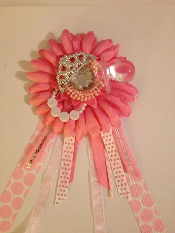 Baby Shower Corsage. Girl baby shower by AdreamFulfilled on Etsy