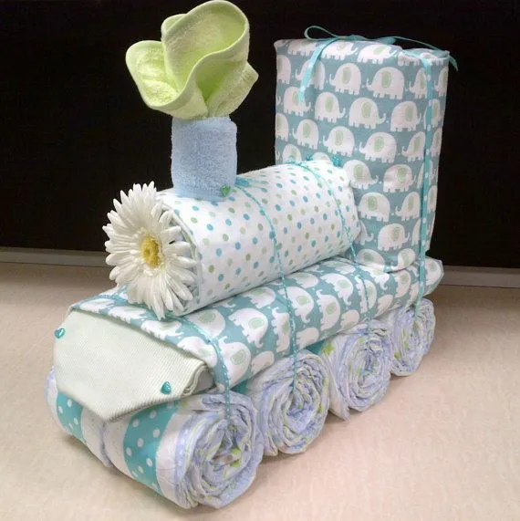 Baby Shower: Decoraciones con pañales - Baby Shower