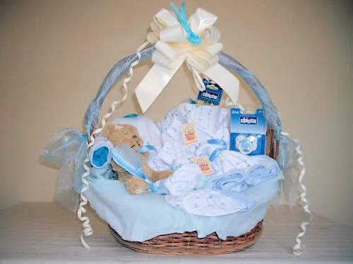 Canastita para baby shower - Imagui