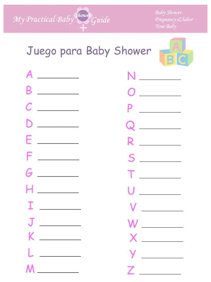 Baby Shower Games in Spanish - My Practical Baby Shower Guide Baby Shower Games in Spanish - My Practical Baby Shower Guide