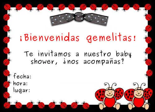 Baby shower de gemelos: invitaciones para imprimir gratis | Fiesta101 Baby shower de gemelos: invitaciones para imprimir gratis | Fiesta101