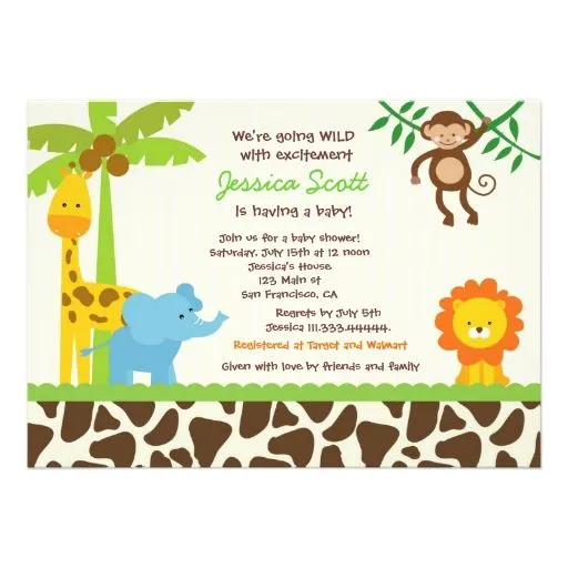 Monkey Baby Shower Invitaciones para cualquier evento, Monkey Baby ...