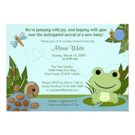 Baby Shower Invitation: Baby Shower Frog Invitations Free Printable Baby Shower Invitation: Baby Shower Frog Invitations Free Printable
