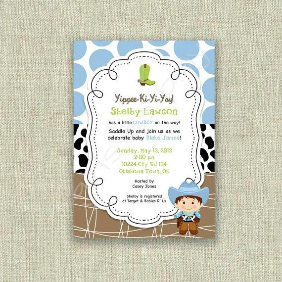 Baby Shower Invitation: Western Baby Shower Invitations Free