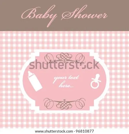 Baby Shower Invitations - Pink Ilustraciones vectoriales en stock ...