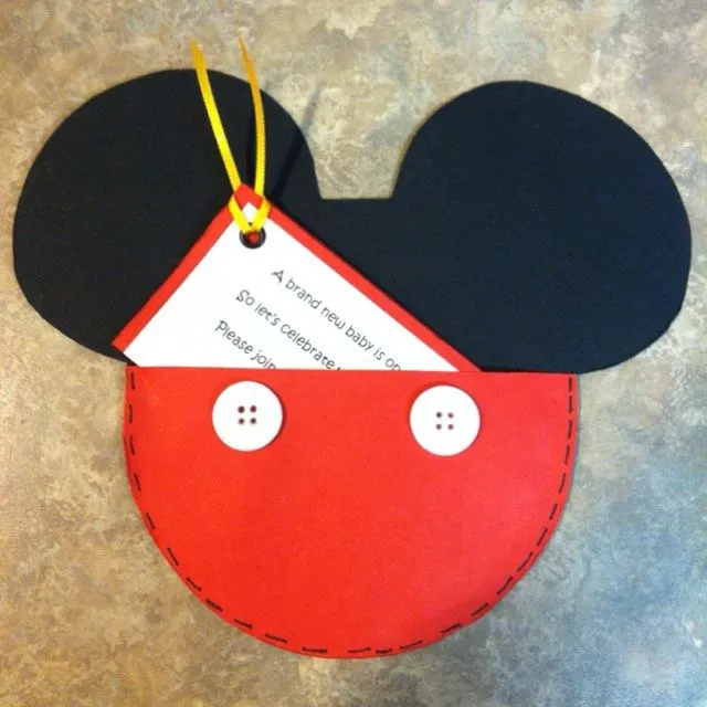 Baby Shower invites for a Mickey Mouse theme. | Baby Shower Ideas ...