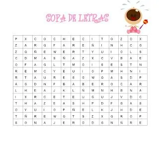 esta es una sopa de letras ideal para jugar en los baby shower ... esta es una sopa de letras ideal para jugar en los baby shower ...
