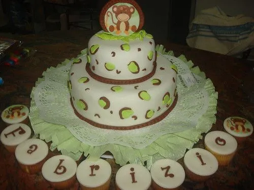 Baby Shower Jungle Cake * Torta baby shower animalitos jungla ...