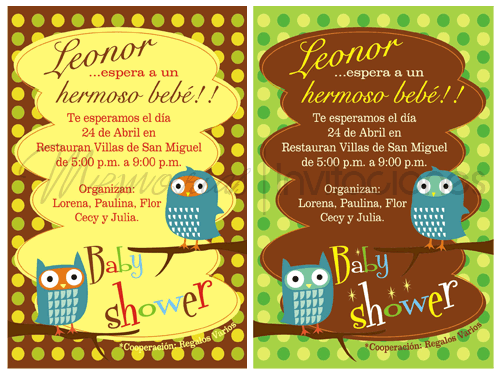 Baby Shower con bebés Búhos!