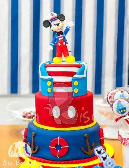 torta mickey marinero | tematico minie y mickey | Pinterest