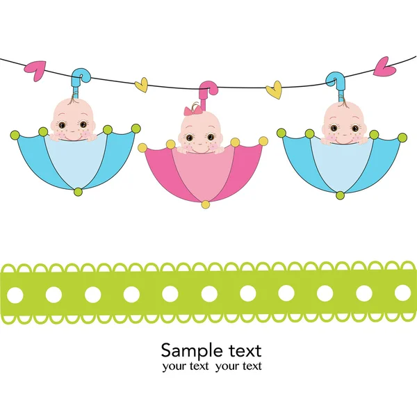 Baby shower pink card with sleeping newborn baby — Stock Vector ... Baby shower pink card with sleeping newborn baby — Stock Vector ...