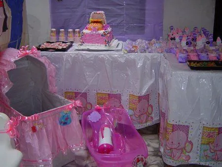 Decoración para baby shower niña en casa sencillo - Imagui