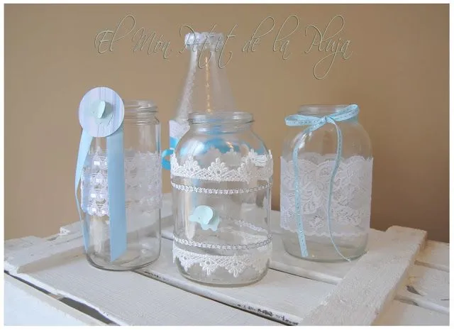 Frascos de compotas decorados para baby shower - Imagui