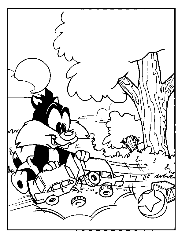 Baby Sylvester jugando | Dibujos para colorear e imprimir ... Baby Sylvester jugando | Dibujos para colorear e imprimir ...