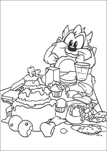 Baby Tazmania coloring page | Super Coloring Baby Tazmania coloring page | Super Coloring