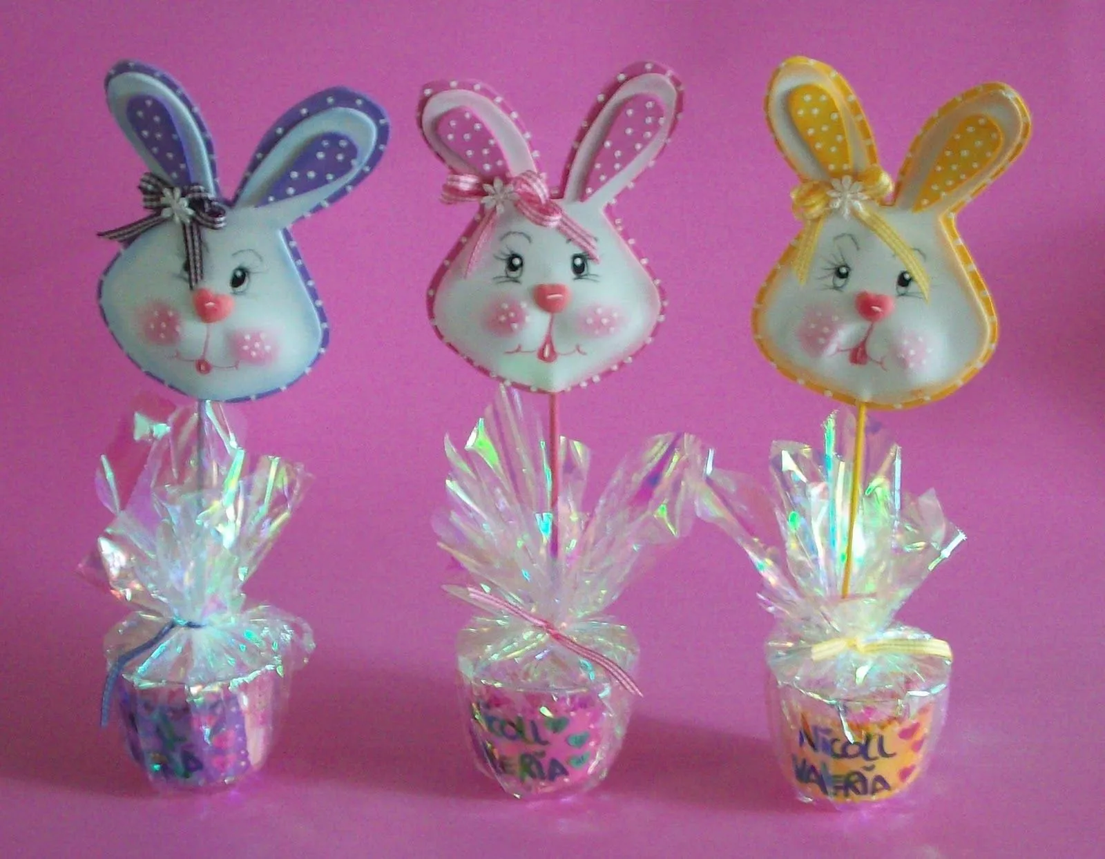 DIA DE BABYSHOWER: conejitos en foamy para baby shower DIA DE BABYSHOWER: conejitos en foamy para baby shower