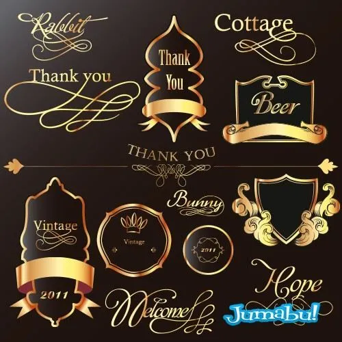 Badges o Contenedores con estilos de Acuarela | Jumabu