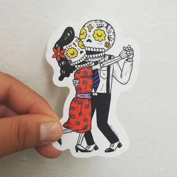 Bailando Calaveras Clear Die Cut Vinilo Pegatina - Etsy México Bailando Calaveras Clear Die Cut Vinilo Pegatina - Etsy México