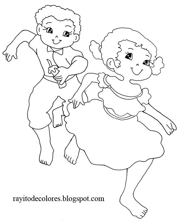 Bailando marinera para colorear - Imagui