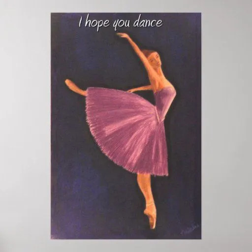 Bailarina púrpura posters de Zazzle.