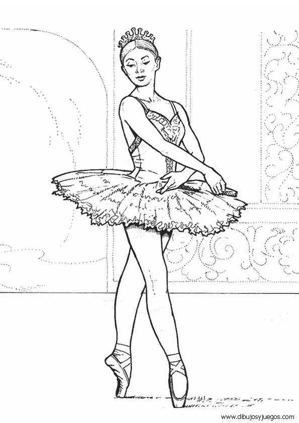 bailarinas-ballet-004 | Dibujos y juegos, para pintar y colorear