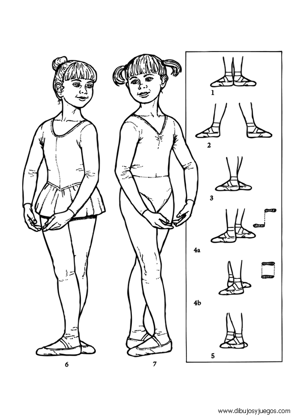 bailarinas-ballet-008 | Dibujos y juegos, para pintar y colorear