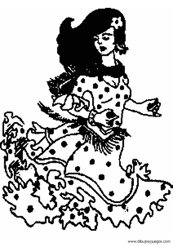 bailarinas-flamenco-008 | Dibujos y juegos, para pintar y colorear bailarinas-flamenco-008 | Dibujos y juegos, para pintar y colorear