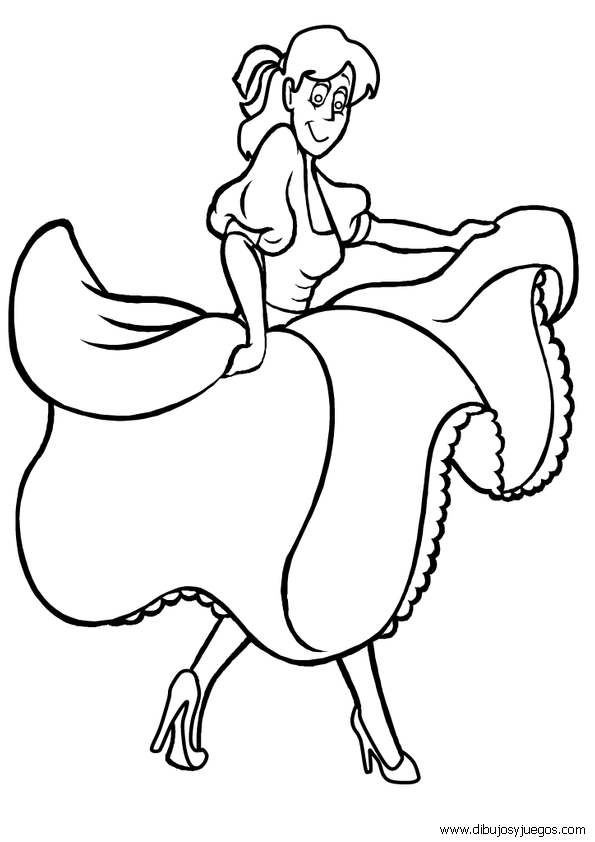 bailarinas-flamenco-015 | Dibujos y juegos, para pintar y colorear bailarinas-flamenco-015 | Dibujos y juegos, para pintar y colorear