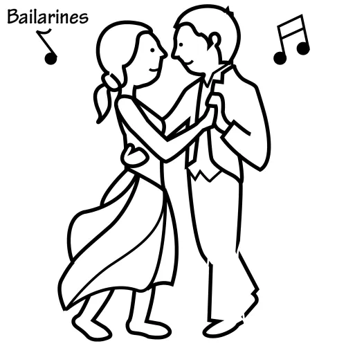 Dibujos para colorear bailando salsa - Imagui