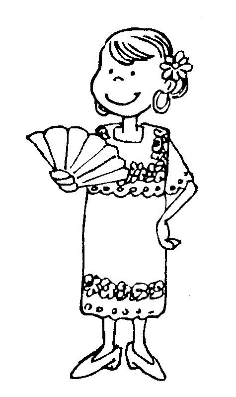 Pinto Dibujos: Vestuario de Yucatán para colorear