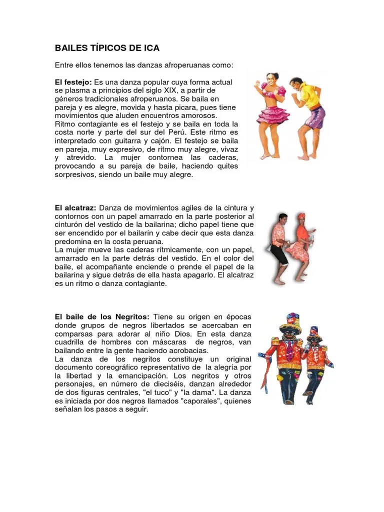 Bailes Tipicos de Ica | PDF | Bailes | Las artes escénicas