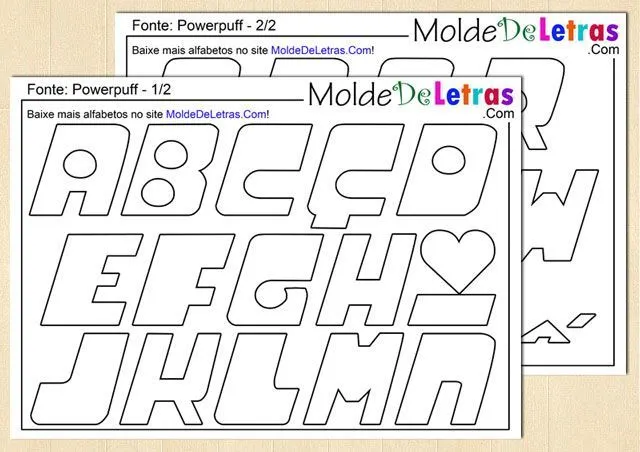 Baixe 2 tamanhos de molde de letras e números estilo Meninas ...