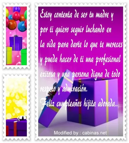 BAJAR LINDOS PENSAMIENTOS DE CUMPLEANOS PARA MI HIJA|NUEVOS ...